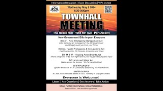 notTV Live BC Townhalls Port Alberni [upl. by Diraf]