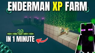 NEW Enderman XP Farm Minecraft 121 JAVA  BEDROCK [upl. by Epilef]