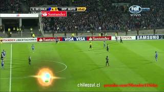 U de Chile 60 Deportivo Quito HD Copa Libertadores 2012 ADN Radio Relatos Trovador del Gol [upl. by Oralie]