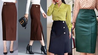 stylish yourself with this amazing office wear high waisted bodycon sheath skirts midi skirts 2024 [upl. by Eatnoled]