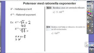 4 Potenser med rationella exponenter [upl. by Hsilgne346]