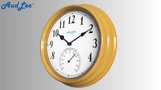 25cm Tub Indoor Wall Clock with Thermometer Battery Operated Round Clock [upl. by Neeleuqcaj]