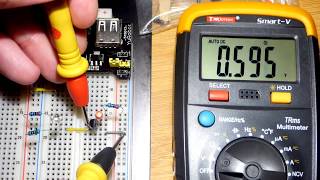 Photodiode and 2N2222 NPN BJT light dependent switch circuit for beginning learning electronics [upl. by Frangos]