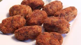 Italian Rice Croquettes  Arancini  Rice Balls Recipe [upl. by Reyam]