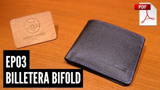 Tutorial Cuero EP03 BILLETERA de Cuero Bifold Fina  PDF patrones TUTORIAL [upl. by Zielsdorf748]