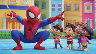 Spiderman Spiderman  Fun Learning Videos  Preschool Songs [upl. by Enidan364]