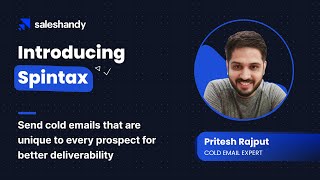 Introducing Spintax in Cold Emails  Saleshandy [upl. by Chrotoem494]