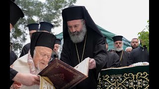 Ecumenical Patriarch visititing St Athanasios Greek Orthodox Church Rookwood NSW Australia [upl. by Aehtla]