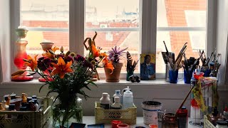 Take a look around my cosy rooftop art studio  Artist Studio Tour [upl. by Einaled560]