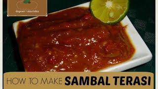 Resep Sambal Terasi  Fried Shrimp Paste Sambal Recipe [upl. by Valli]