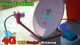 how to make dish antenna  4G  signal antennaWiFi router Antenna  part 2 [upl. by Emyaj]