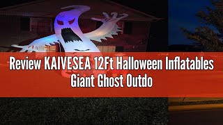 Review KAIVESEA 12Ft Halloween Inflatables Giant Ghost Outdoor Decorations Halloween Blow Up Decorat [upl. by Yeslah]