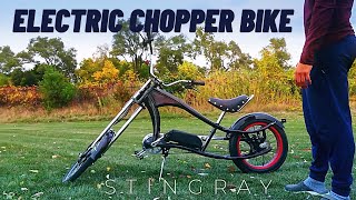 Schwinn OCC Stingray Spoiler Chopper ELECTRIC Bike Build [upl. by Nnylarej]