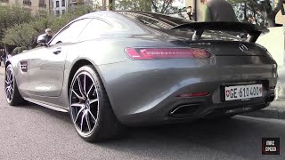 V8 Biturbo Mercedes AMG GTs Details and Driving in Geneva [upl. by Magdaia]