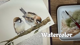 How To Paint Birds In Watercolor Watercolor Demonstration [upl. by Anileve]