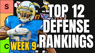 Top 12 Fantasy Football Defense Rankings For Week 9 [upl. by Arakat]