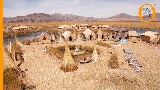 Uros Islands on Lake Titicaca life on a floating island for Peruvian Indians [upl. by Stephana]