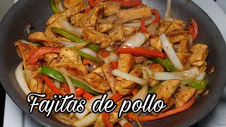 COMO HACER FAJITAS DE POLLO RECETAS FACILES Recetas Con Pollo [upl. by Warton]