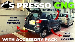 s presso cng 2023 model  s presso accessory pack with cost [upl. by Torruella605]