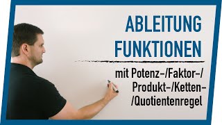 Ableitung mit PotenzFaktorProduktKettenQuotientenregel  Mathe by Daniel Jung [upl. by Krusche]