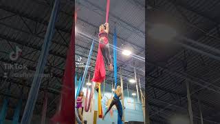 aerial silks basic Salto tutorial [upl. by Ainecey]