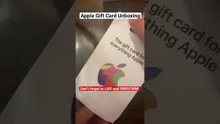 Apple Gift Card Unboxing [upl. by Basham]