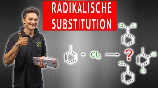 Radikalische Substitution von Toluol mit dem Halogen Chlor Organische Chemie Klausur [upl. by Acireit866]