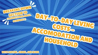 DaytoDay Living Costs  accommodation and household [upl. by Aihppa760]