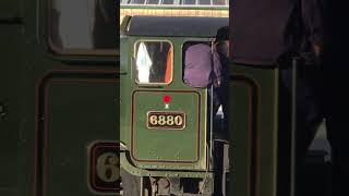 6880 Betton Grange arrives at Sheringham train railway steamengine steamtrain heritagerailway [upl. by Zipnick]