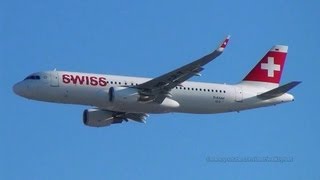 First Swiss Airbus A320 with Sharklets MSN5518 low approach at Hamburg Airport [upl. by Philly]