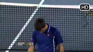 RAFAEL NADAL HITS NOVAK DJOKOVIC IN HIS FACE ROGERS CUP MONTREAL 2013 [upl. by Gualtiero]