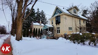 Peaceful Walk After SnowStorm in Beautiful Canadian Neighborhood [upl. by Gillett]