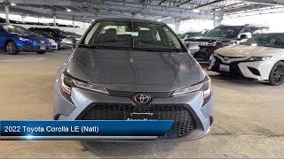 2022 Toyota Corolla LE Natl [upl. by Lerud]