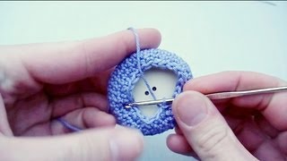 How to Crochet Buttons a Different Way [upl. by Alpers62]