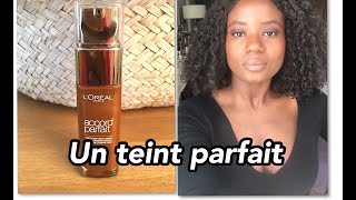 PEAU FONCEE Un teint corrigé unifié et naturel  Loreal accord parfait Deep cool [upl. by Ahpla]