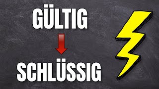 Logische Gültigkeit und Schlüssigkeit erklärt ArgumenteLogik [upl. by Goldarina]