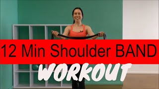 12 Minute Theraband Shoulder amp Back Strength Workout [upl. by Ailahk422]