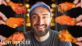 Trying 16 Buffalo Wing Spots in 24 Hours to Find the Best One  Taste Of The Town  Bon Appétit [upl. by Berners]