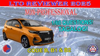 LTO EXAM REVIEWER FOR NONPROFESSIONAL TAGALOG VERSION quotBASED ON LTO REVIEWERquot PART 1 [upl. by Doreen]