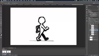 Photoshop Animation Tutorial Frame by Frame Character Walk [upl. by Adall]