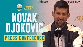 Novak Djokovic PreTournament Press Conference  Rolex Monte Carlo Masters 2024 [upl. by Jecoa691]