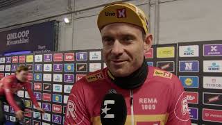 Alexander Kristoff  Interview at the start  Omloop Het Nieuwsblad 2024 [upl. by Neerahs]