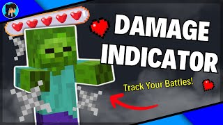 Minecraft DAMAGE INDICATOR Addon  Best PVP Addon BedrockMCPE [upl. by Enilarac]