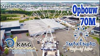 Opbouw KMG Smakenrad 70 meter hoog Zeelandhallen Goes [upl. by Eenolem]