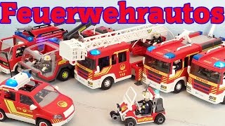 Playmobil Feuerwehrauto Sammlung seratus1 unboxing Löschfahrzeug [upl. by Ainsworth]