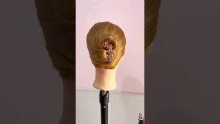 Hair braiding tutorial Low bun tutorial [upl. by Orecul]