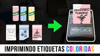 Como Imprimir Etiquetas Coloridas com Mini Impressora Térmica 58mm MPTII no Celular Android [upl. by Gilles339]