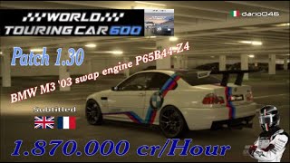 Gran Turismo 7  World touring car 600  Tokyo expressway  BMW M3 swap P65B44Z4 [upl. by Jariah842]