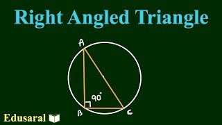 Understanding of Right Angled Triangle in Hindi  Geometry  All Competitive Exams  Edusaral [upl. by Airod]