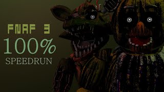 FNAF 3  100 Speedrun World Record [upl. by Leirua]